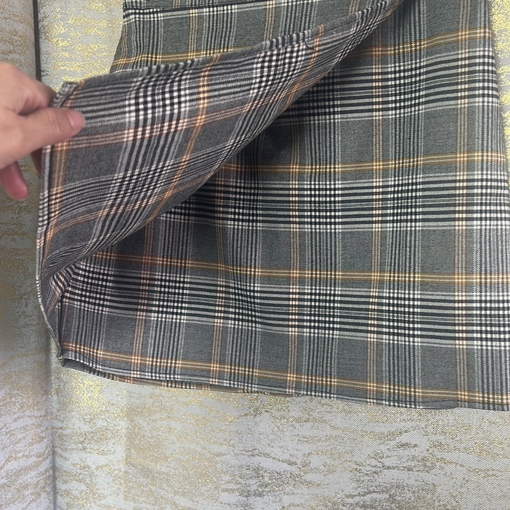 Harlow Lena Check Wrap Front Overlay Min Skirt Size S - Picture 7 of 16